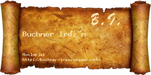 Buchner Irén névjegykártya